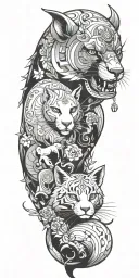 animals tattoo design idea