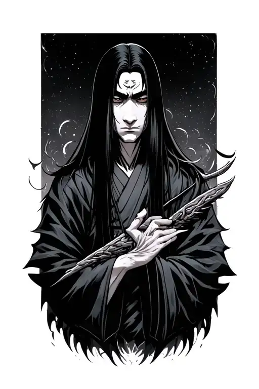 Sinigami Orochimaru tattoo design idea