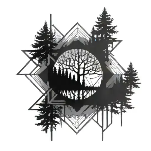 Electric Forest and electronic music tattoo design idea