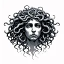 Subtle Medusa head tattoo design idea