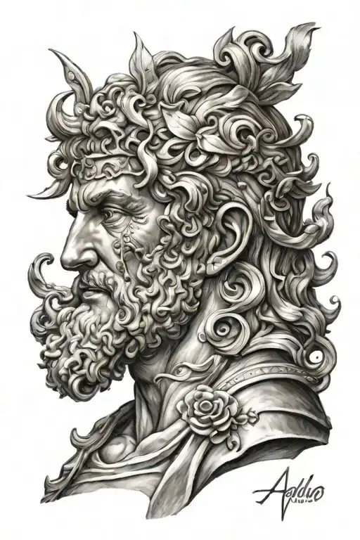 apollo the greek god tattoo design idea