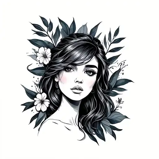 Women's mental health, tattoo, palm size tattoo design idea
