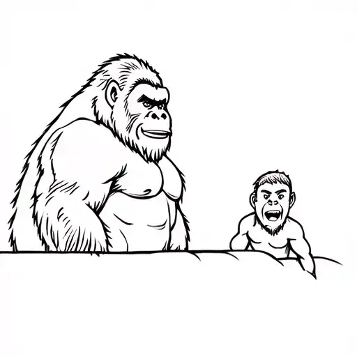 King Kong Bravo and a son tattoo design idea