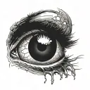 zombie  eye gaze tattoo design idea