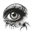 zombie  eye gaze tattoo design idea