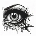 zombie  eye gaze tattoo design idea