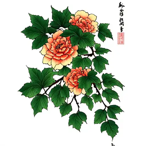 Vine growing tattoo design idea