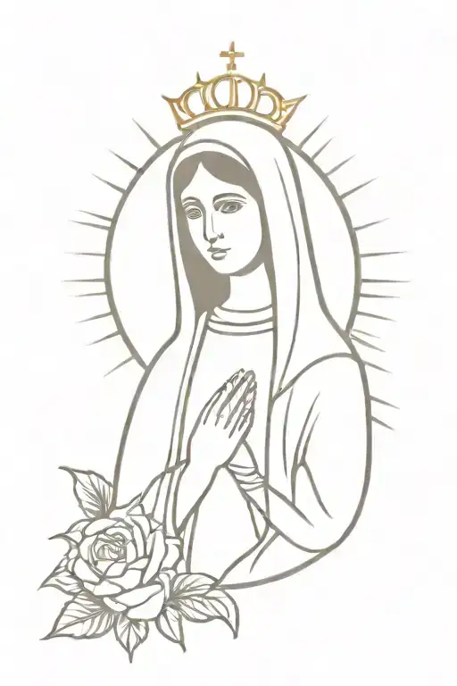 Our Lady of Fatima tattoo design idea