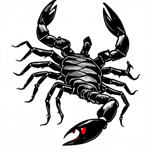 scorpion, cliffs,red eyes Arizona  tattoo design idea