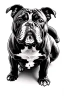 American bully tattoo design idea