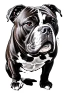 American bully tattoo design idea