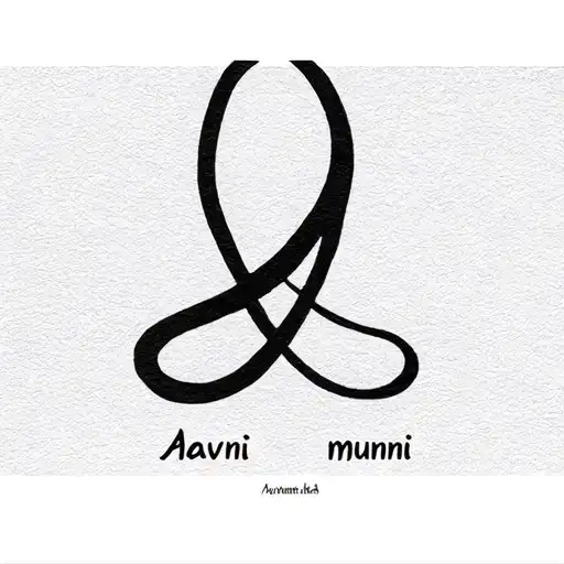 infinity symbol with names Aavni and munni tattoo design idea