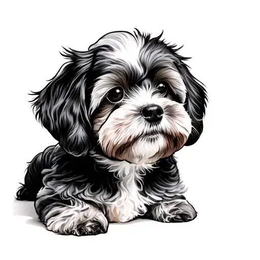 Cockapoo tattoo design idea