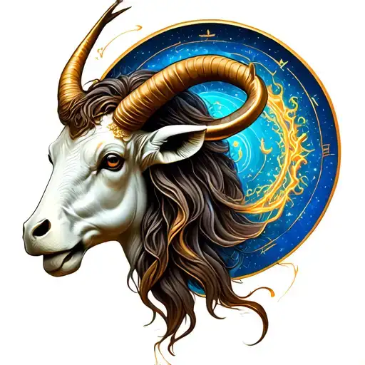 Aquarius, taurus, sagittarius zodiac sign tattoo design idea