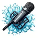 mic with ice  tattoo design idea