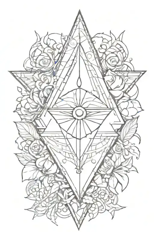 illuminati broken heart tattoo design idea