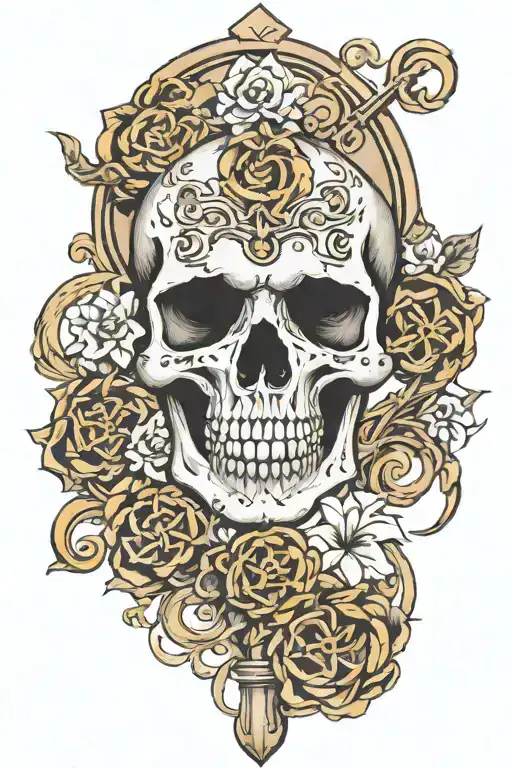 Skeleton Key tattoo design idea