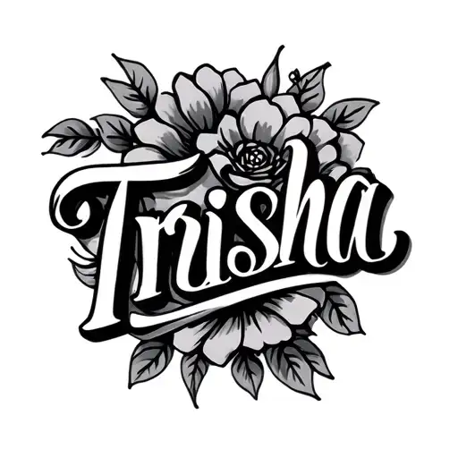 "Trisha" name tattoo tattoo design idea