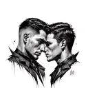 bond between brothers through trauma represented tattoo design idea