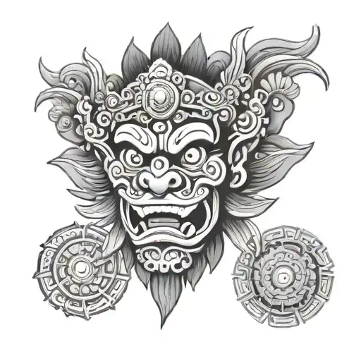 Balinese Barong tattoo design idea