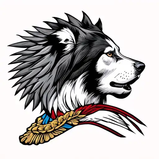 Colombia Greece Macedonian coat tattoo design idea