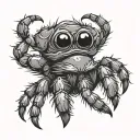 cartoon jumping spider tattoo design idea