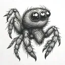 cartoon jumping spider tattoo design idea