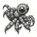 cartoon jumping spider tattoo design idea