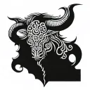 minotaur column greek labyrinth motif grc tattoo design idea