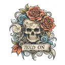 HOLD ON PAIN ENDS tattoo design idea