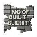 wall of brick with "no bullshit"  tattoo design idea