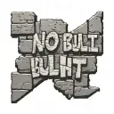 wall of brick with "no bullshit"  tattoo design idea