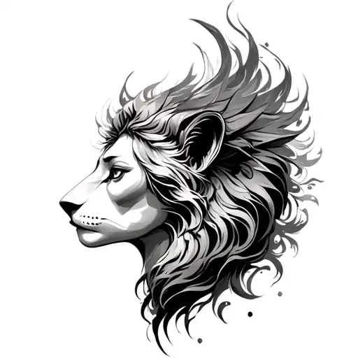 Leo Goddess tattoo design idea