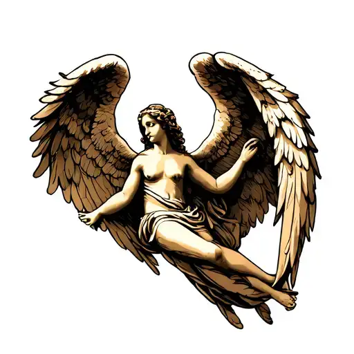 Biblically Accurate seraphim angel tattoo design idea