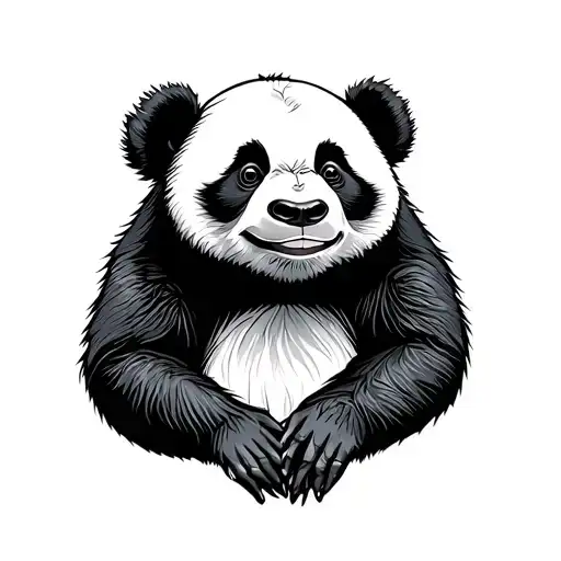 panda monkey sloth dog tattoo design idea