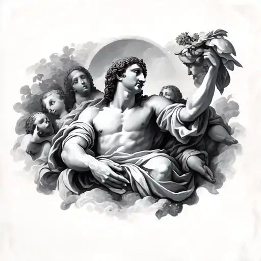 sistine Chapel hand tattoo design idea