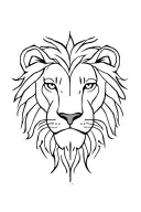 lion face tattoo design idea