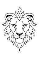 lion face tattoo design idea
