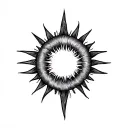 celestial sun symbol tattoo design idea