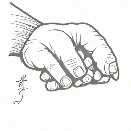 fist bumping tattoo design idea