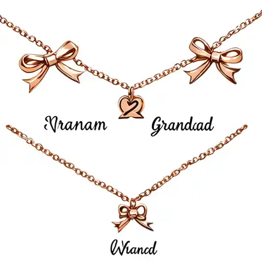 nan and grandad name in each locket with bow on top  tattoo design idea
