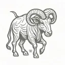 Aries Taurus tattoo design idea