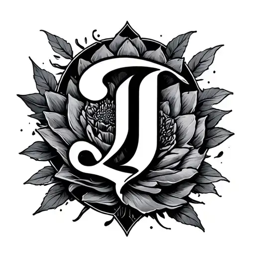 Hidden J tattoo design idea