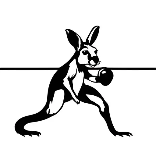 boxing kangaroo tattoo design idea