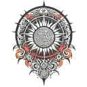 Sun tattoo design idea