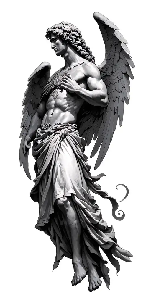 Archangel Michael tattoo design idea