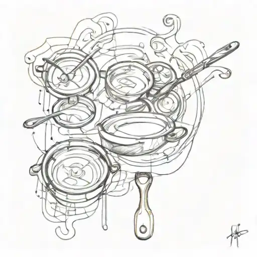 golden pans tattoo design idea