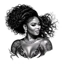 Beyonce tattoo design idea