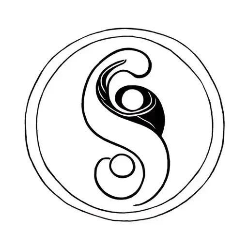 Ganesh Hindu god, Yin-yang symbol and letter S as the centre piece tattoo design idea