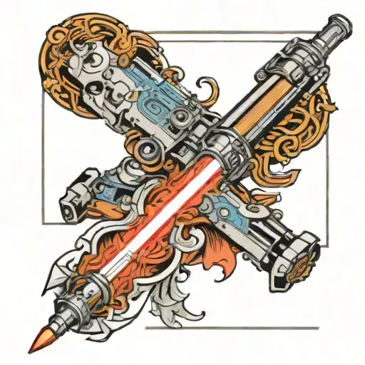 Star Wars light saber tattoo design idea